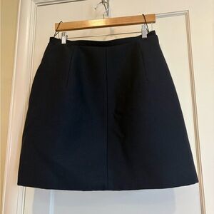 Carven Classic Navy Blue Midi Skirt